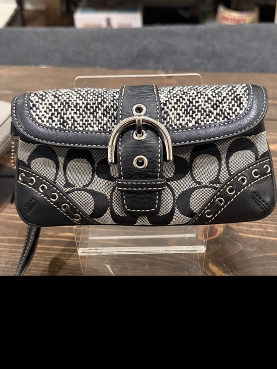 Coach Handbags - Coach*Rare*Signature C Canvas, Tweed & Leather Trim Soho Wristlet/Wallet (EUC)